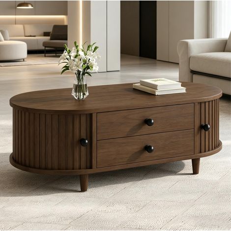 Mesa centro con almacenaje MDF 100x50 cm OKMYHOME (1/5)