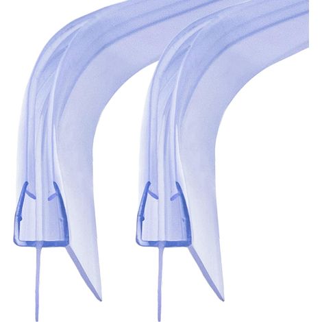 Joint de douche pour douche incurvée, 2x50 cm, pour douche circulaire, pour portes de douche, épaisseur de verre 6 mm, déperlant, protection contre les chutes (1/5)