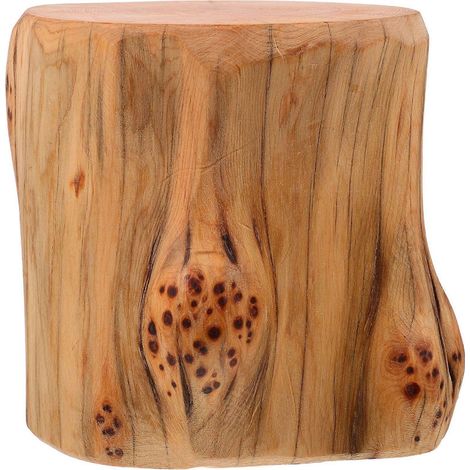 Souche de bois : Petite souche décorative - Centre de table rustique pour Noël, 8,5 x 8 x 7,5 cm (1/5)