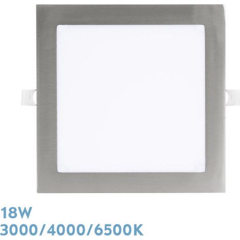 Abaco Incasso Downlight 18w 3000-4000-6500k Nichel 1620lm Quadrato 1.3x22.5x22.5cm Taglio 20d