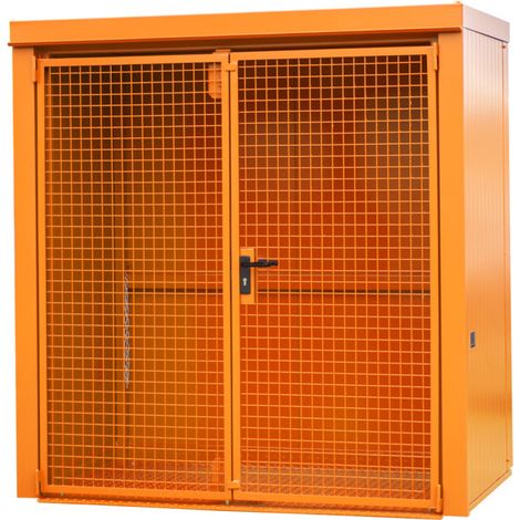 Bauer Südlohn Conteneur pour bouteilles de gaz GFC-B M1, peint, orange jaune
