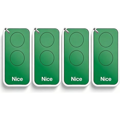 Émetteurs pour portes 2Ch 433Mhz Nice Era Inti Vert lot of 4