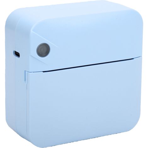 Mini-Etikettendrucker, Fotodruck, Fehlerkorrektur, kleiner tragbarer Heim-Bluetooth-Drucker, blau. (1/5)