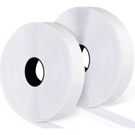 Cinghie a strappo con nastro adesivo bianco 2 cm / 8 m (1/5)