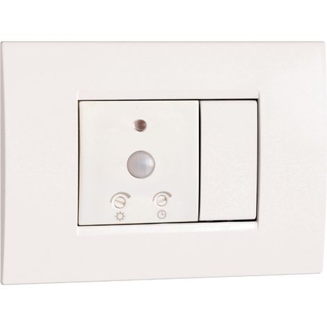 VEMER VE791100 SENS IR DUO - Rilevatore di Movimento Crepuscolare da Interno, Sensore di Movimento a Infrarossi, Installazione su Scatola da Incasso, Bianco