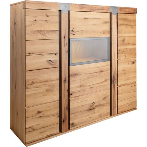 Highboard Wildeiche / Zerreiche 160x45x142 natur NEW AMSTERDAM 07
