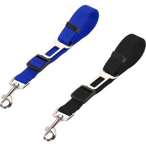 This two-pack of blue and black pet car seat belts can protect you and your beloved pet. (1/5)