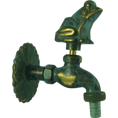 AquaCraft Nostalgie Auslaufventil Frosch 1/2 Zoll 1001000118 Messing Gartenhahn