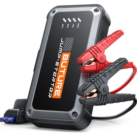 Buture – Booster batterie 4000A 16800mAh – Démarreur 12V jusqu’à 9L essence et 8.5L diesel – Lampe LED 4 modes – Câbles intelligents avec protections