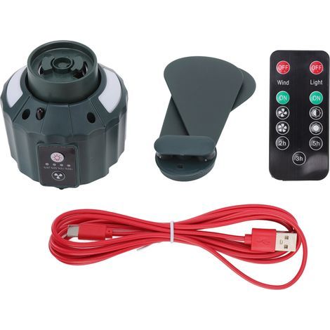 Tragbarer LED-Campingventilator mit 3 Geschwindigkeitsstufen, wasserdichtem 10400-mAh-Akku, USB-Ladefunktion, Deckenventilator für den Außenbereich (1/5)