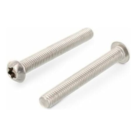 Vis à métaux tête bombée, Torx inox - Longueur: 80 - Qualite Inox: A4 - Diamètre: 6