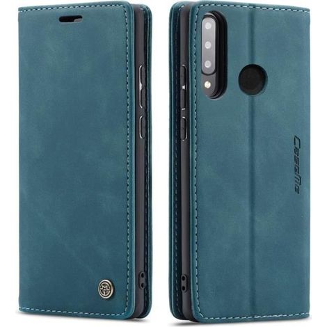 Coque Bumper en cuir pour Huawei P30 Lite Etui portefeuille bleu (1/4)