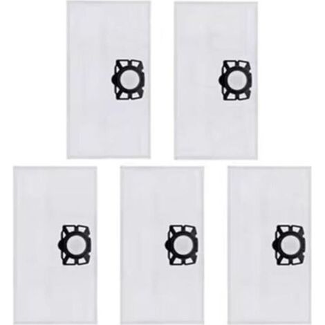Sacs à poussière compatibles avec Karcher WD4 WD5 WD6 MV4 MV5 MV6 Haute capacité Non tissé Sacs poubelle Accessoires Blanc (1/5)