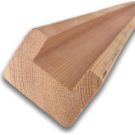 Cornice terminale in legno da 50 cm, profilo 60x43 mm a U 33x20 mm (1/2)