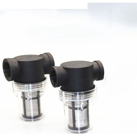 Set mit 2 1000-Liter-Tankanschlusshähnen, Gartenschlauchverbinder für Regenwassersammler mit Filterfunktion, S60x6 IBC-Wassertankadapter (3/4"-Filter an beiden Enden)