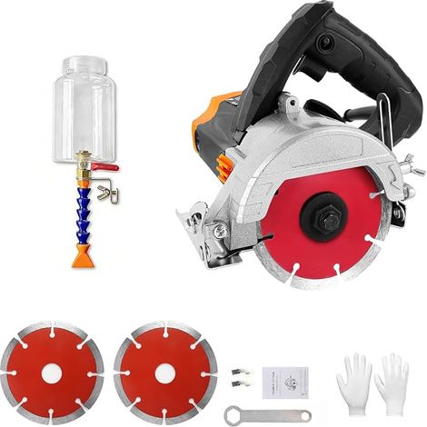 Electric Tile Cutter 1300W, Dry Cutting and Water Saw 45°, Depth 34mm (1/5)