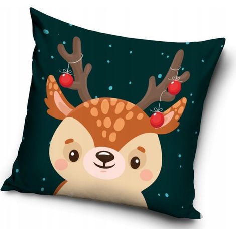 FEDERA PER CUSCINO 40x40 cm, regalo di Natale con renna W05N