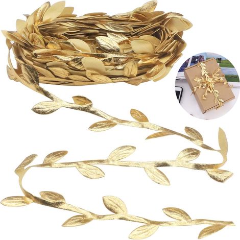 10M Guirlande Artificielle de Feuilles Dorées Laurier Vigne Décoration (1/5)