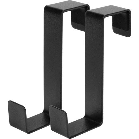 KADAX Gancho para puerta de baño, 2 piezas, toallero, cabina, negro (1/5)