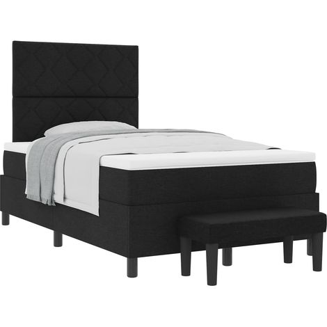 Maison Exclusive - Letto a molle con testiera Nero 120 x 190 cm Tessuto (1/5)