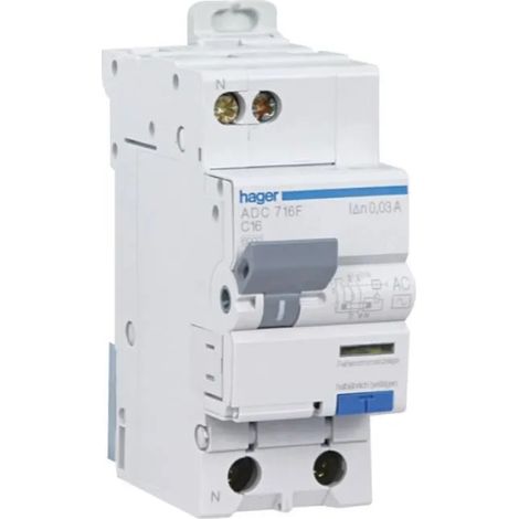 Hager ADC710F Interruttore differenziale 30 mA Tipo C Neutro