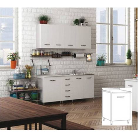 KIT CUCINA BASE 1 ANTA 40X50XH85 CM BIANCO