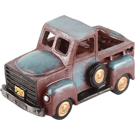 Décoration Vintage Camion - Pot de Fleurs Rétro en Résine pour Noël et Intérieur (1/5)