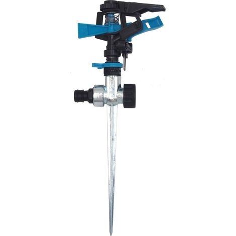 Irrigatore a impulsi, irrigatore per prato, per irrigare fino a 530 m², irrigatore circolare a 360°, per irrigare piante, fiori e ortaggi (A)
