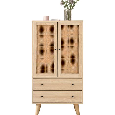 Buffet vertical 60 cm – Meuble de rangement multi-usage avec portes et tiroirs – Grand espace de stockage pour salon et salle à manger – Pratique et décoratif (1/5)