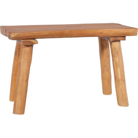 Banc de jardin 80cm Bois de teck massif (1/5)