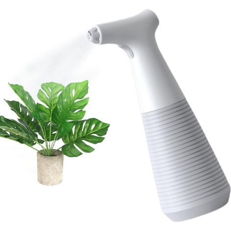 Arrosoir Électrique 900ML, Arrosoir de Jardin à Buse Réglable pour Intérieur et Extérieur, Arrosage, Fleurs, Plantes d'Intérieur, Maison, Appartement, Outils de Jardin (Blanc) (1/5)