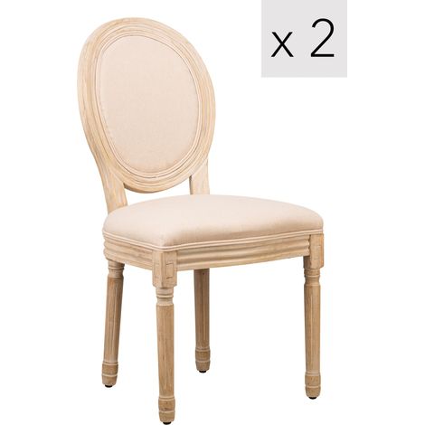 Nordlys - Lot de 2 Chaises Classiques Salle a Manger Bois (1/5)
