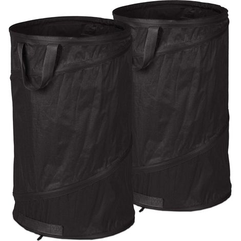 2 uds. bolsas de jardín de 120 litros negras
