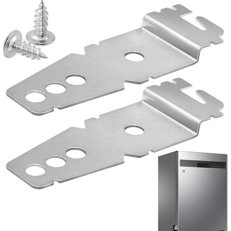 Support pour lave-vaisselle, support de plan de travail en métal, clips d'installation pour lave-vaisselle, support de montage robuste pour lave-vaisselle, pièces de montage pour différents (1/5)