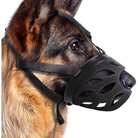 Muselière pour chien, muselière panier respirante pour chiens de petite, moyenne et grande taille, protection anti-morsures, d'aboiements et de mâchonnements