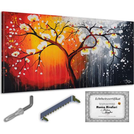 Monica Mirafiori I 100% DIPINTO A MANO I Quadro Astratto Papavero 140x70cm Quadro dipinto a mano Quadro acrilico Quadro acrilico molto grande I Arte moderna I Quadri d'arte (1/5)