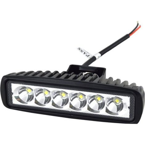 2 Pcs 18W LED Lampe de travail Bar spot Off Road Camion SUV 4WD Conduite Feux de Brouillard(2x18 FGB-Spot) (1/5)
