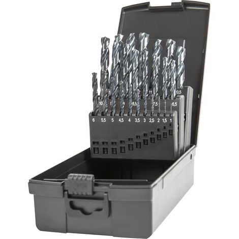 STIER Spiralbohrer Set HSS-R, 25-tlg (1-13 mm), Metallbohrer Satz, Stahlbohrer Satz, selbstzentrierende W-Spitze, für alle handelsüblichen Bohrmaschinen, DIN 338 RN (1/5)