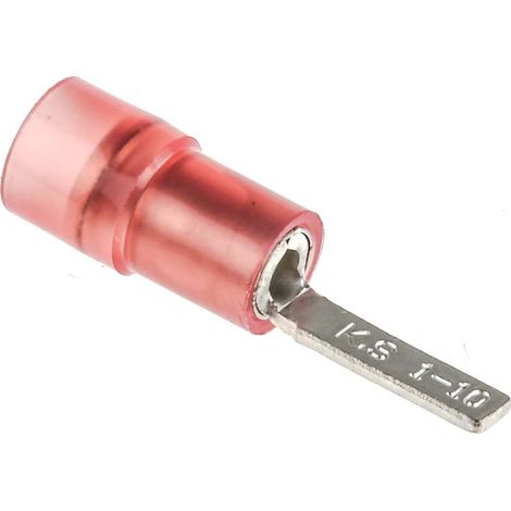 Cosse à sertir type languette, 2.3mm x 0.75mm, Rouge 16AWG 1.5mm² 22AWG 0.5mm² Non-Enveloppé (1/3)