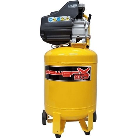 COMPRESSORE VERTICALE LT.50 LUBRIFICATO C/RUOTE (1/2)