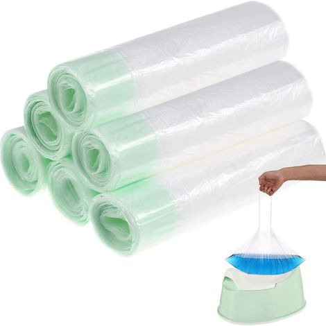 Lot de 50 sacs poubelle jetables pour pot de voyage, pour l'apprentissage de la propreté chez les enfants. (1/3)
