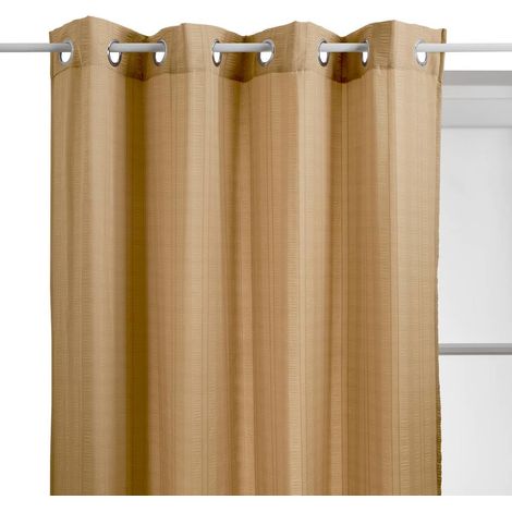 Rideau Voilage à Œillets "Noa" 140x240cm Beige (1/3)