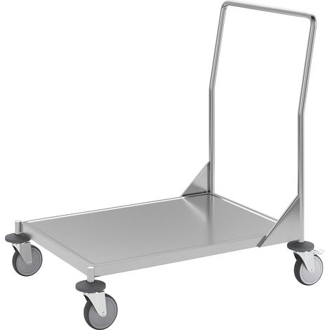 Kongamek, Chariot plate-forme en inox, 1 plateau, force 200 kg (1/5)
