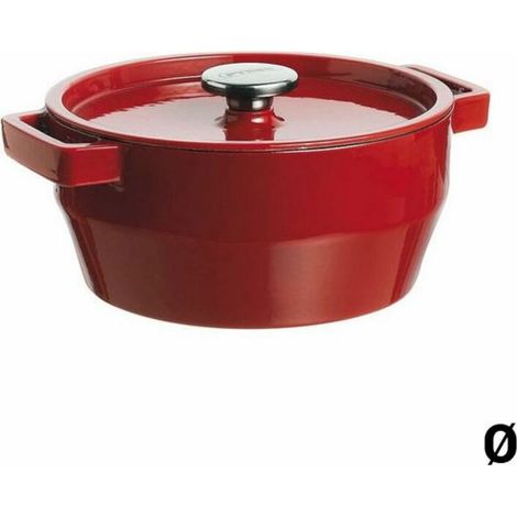 Cocotte redonda Pyrex SlowCook 28 cm 6,3 L roja