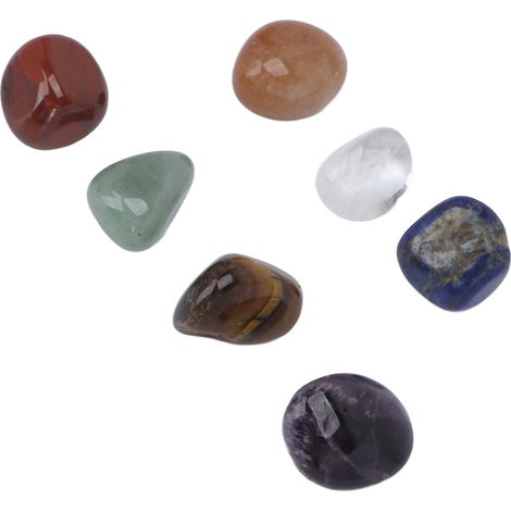 Lot de 7 pierres naturelles en cristal, équilibre énergie, apaisement mental, décoration maison, minéraux de guérison, kit de lithothérapie. (1/5)