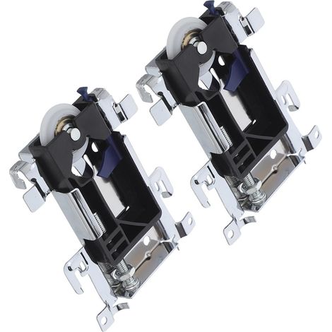 2 Pièces Roulettes de Porte Coulissante Roue de Rail Roulettes pour Porte Coulissante Acier Inoxydable Argenté Montage Latéral Silencieuses Anti-affaissement et Placard DIY (1/5)