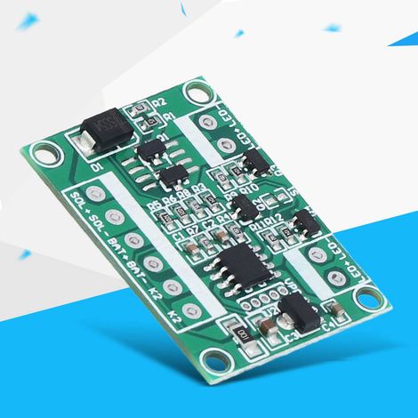 Carte de circuit imprimé pour feu clignotant jaune alternatif solaire 6 V/12 V, carte de commande pour feu d'avertissement à clignotement lent solaire 3,7 V (1/5)