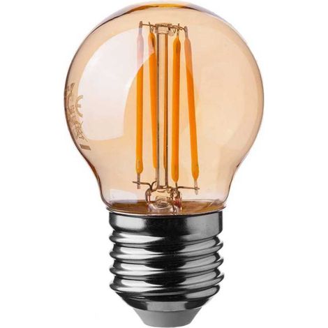 Ampoule LED filament V-TAC 4W E27 G45 ambrée 2200K 350 lm (1/5)