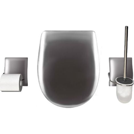 Set accessoire WC Ariane Canon de Fusil Reflet Brillante - descente assistée - déclipsable - Olfa (1/2)