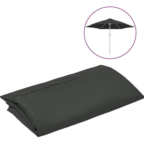 Maison Exclusive - Tissu de remplacement pour parasol d'extérieur Anthracite 300cm (1/5)